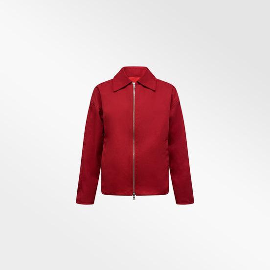 RED COTTON TWILL JACKET