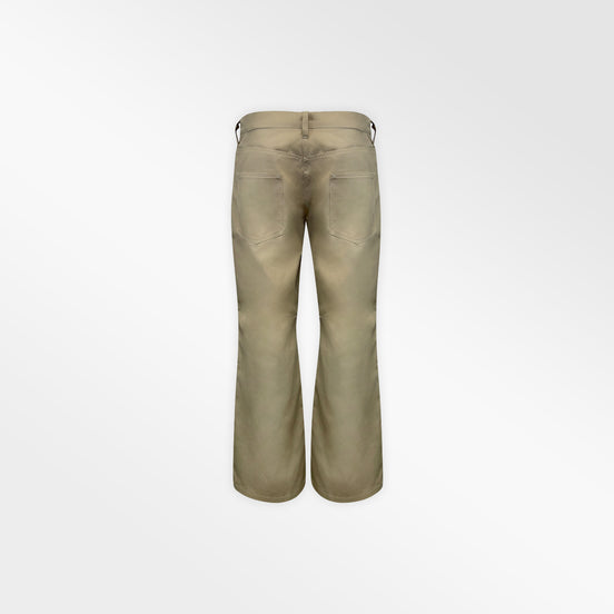 KHAKI COTTON TWILL PANTS